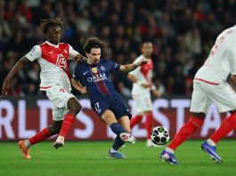 Paris St-Germain Punish 10-Man AS Monaco to March Into Champions League Last 16