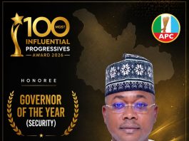Ododo Wins Governor of the Year Award on Security